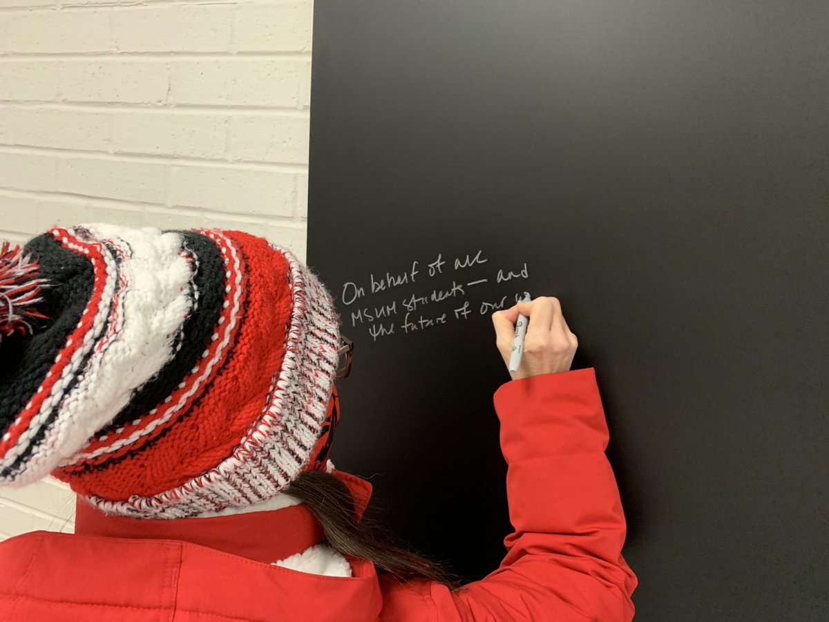 PrezBlackhurst's tweet photo. I’m always proud of @MSUMoorhead’s student athletes but I’m especially proud when they stand up for what’s right and use their platform as athletes to make a difference in our world. #DragonsStandTogether https://t.co/16rQniZcTI
