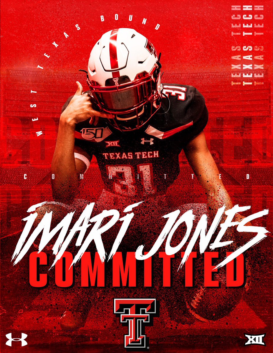 CUNextLevel's tweet photo. Congratulations to @Imari31Jones on committing to @TexasTechFB to play at the next level! #CUNextLevel https://t.co/FR0DUAshQQ