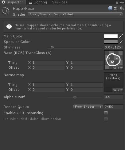 7/12 Create a black/white texture for your new brush and place it in your folder. Make sure you set the alpha settings correctly - Alpha Source = From Gray Scale, and Alpha Is Transparency = true, then click 'Apply'. Assign it to the first texture slot on your new material.