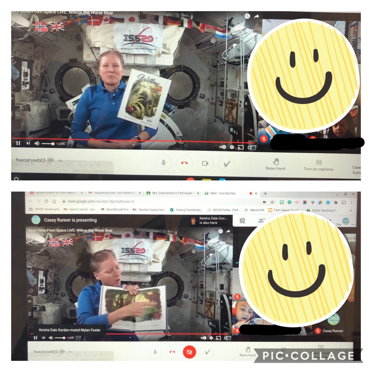 casey_runner's tweet photo. All smiles today @SeminoleTrails as students watched Astronaut Shannon Walker read aloud @WillowWaterBear LIVE from the International Space Station! I secretly might have been more excited than the students 😂 Such an amazing opportunity! 🪐 @STESPrincipal https://t.co/A9VtZ5IcTI