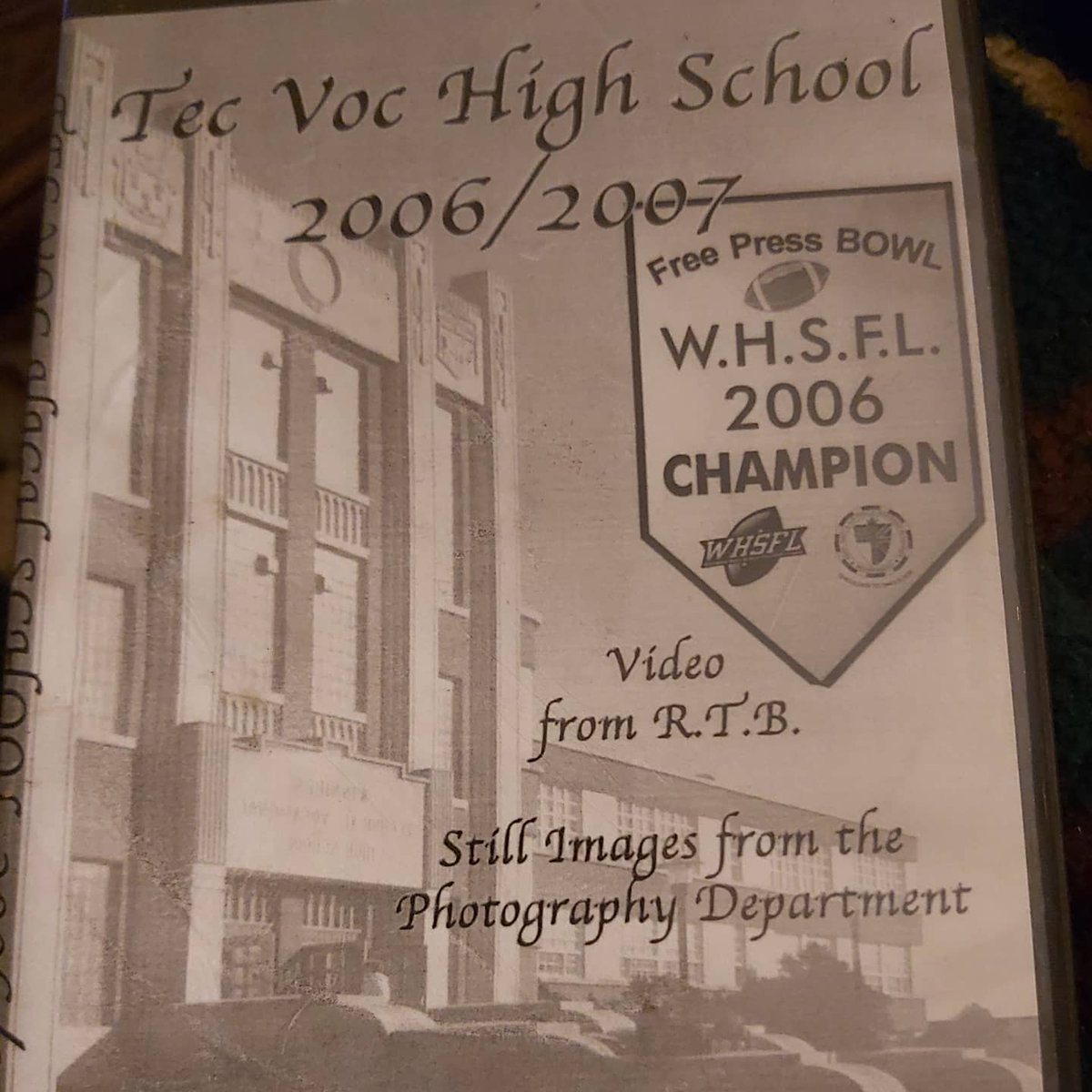 dj204extreme's tweet photo. @WilsonGeordie Hey Coach, Check Out This Bad Boy I Came Across!! @The_WHSFL 2006 #CHAMPS #TecVoc #Hornets #WHSFL #AA #Vidruk #Freepressbowl https://t.co/vdiLU6eXWb