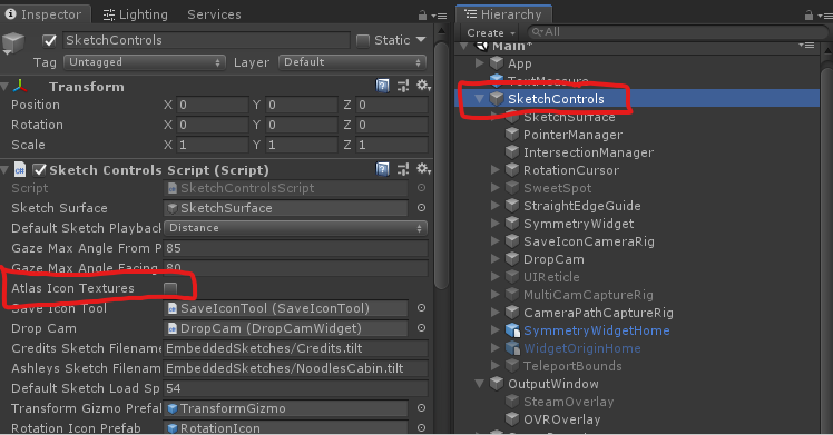 10/12 In the main scene (Scenes/Main.unity), find the object 'Sketch Controls' and in the Inspector, uncheck the box that says 'Atlas Icon Textures' to make sure your icon appears in the menu correctly