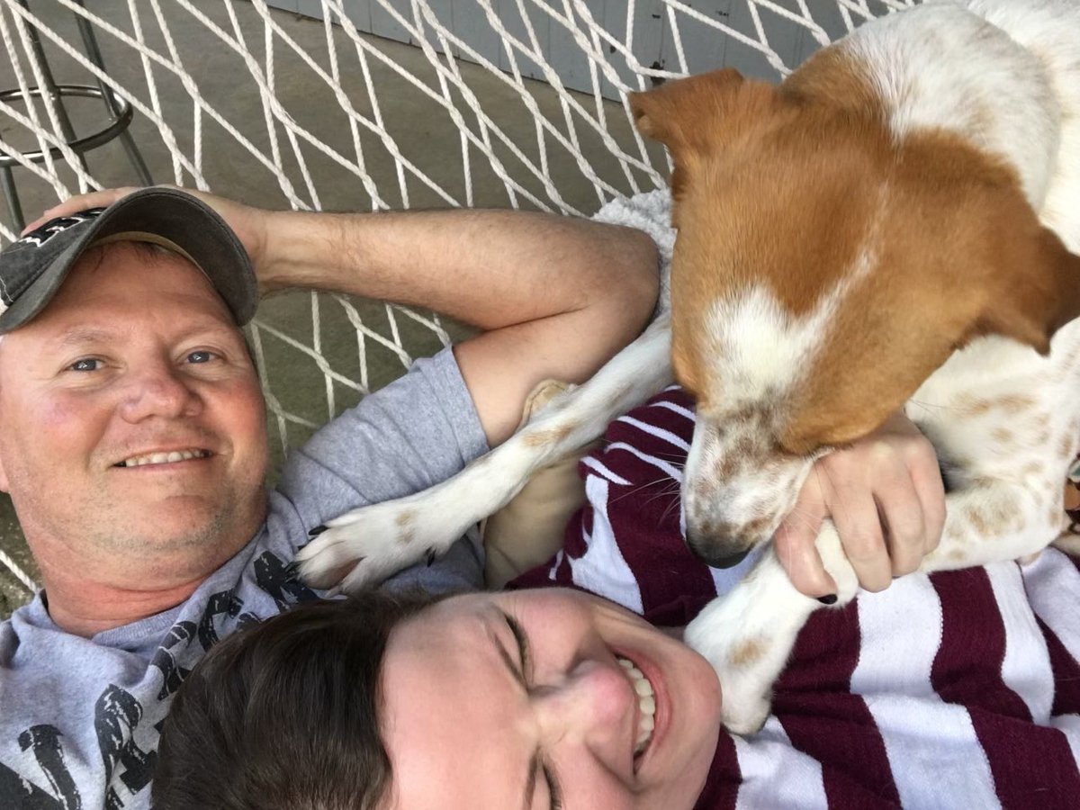 DRMD421's tweet photo. #NationalSpousesDay I am a very lucky man! This lady is absolutely spectacular and I love doing life with her! She works so hard and takes such great care of me and this house full of mutts! I love you, @truth_momma! #webothcrazy https://t.co/80GTzUpi83