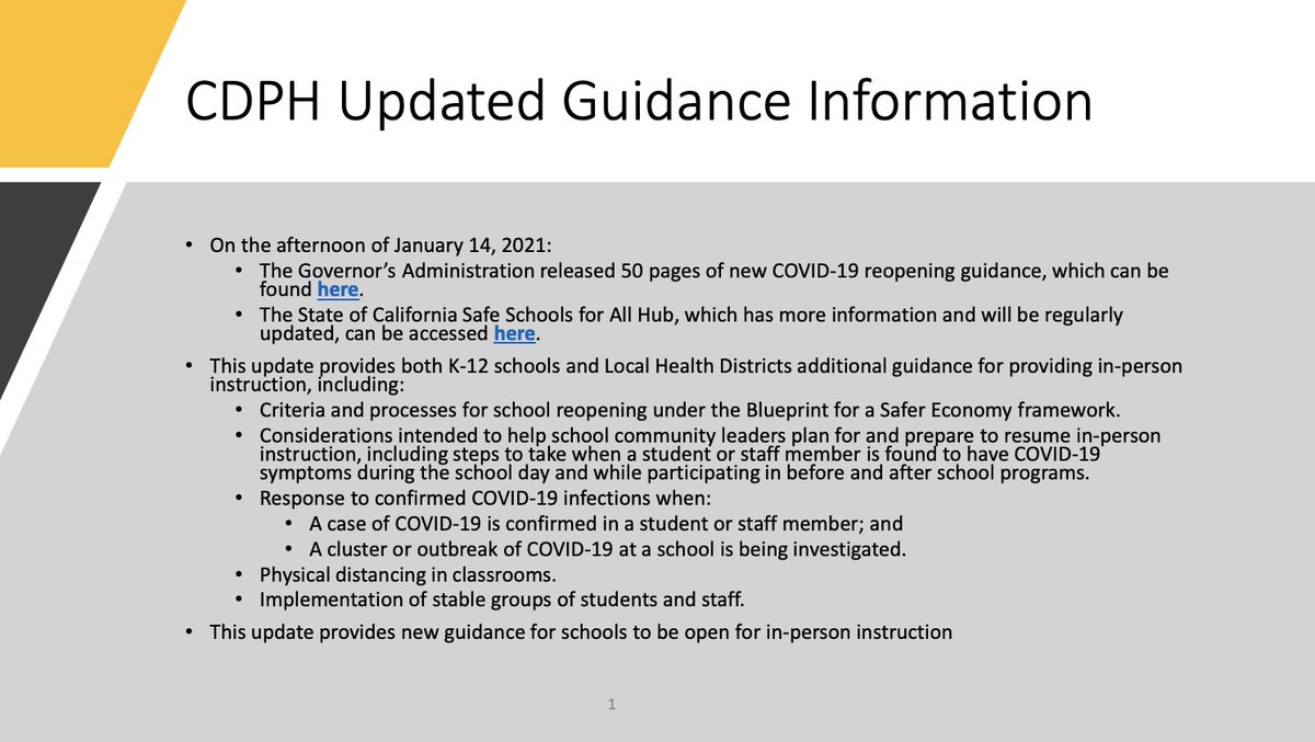 McLaughlin said they didn't know state was working on new guidance. He said CVUSD considered their schools to be already open and they were only welcoming back their last 4,000 students in high school on Jan. 19.