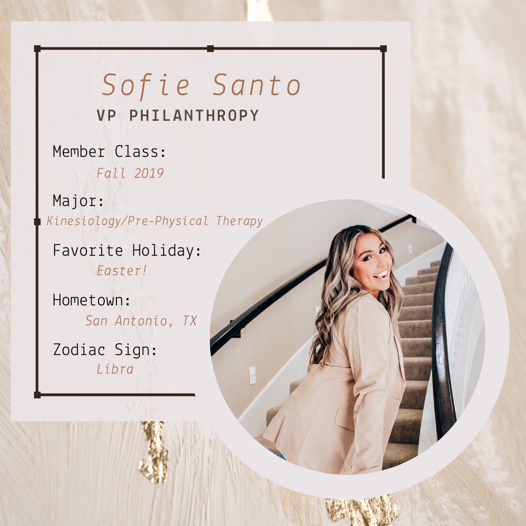 ttuaxo's tweet photo. VP Philanthropy ★ Sofie Santos https://t.co/atJ0aBEEi7