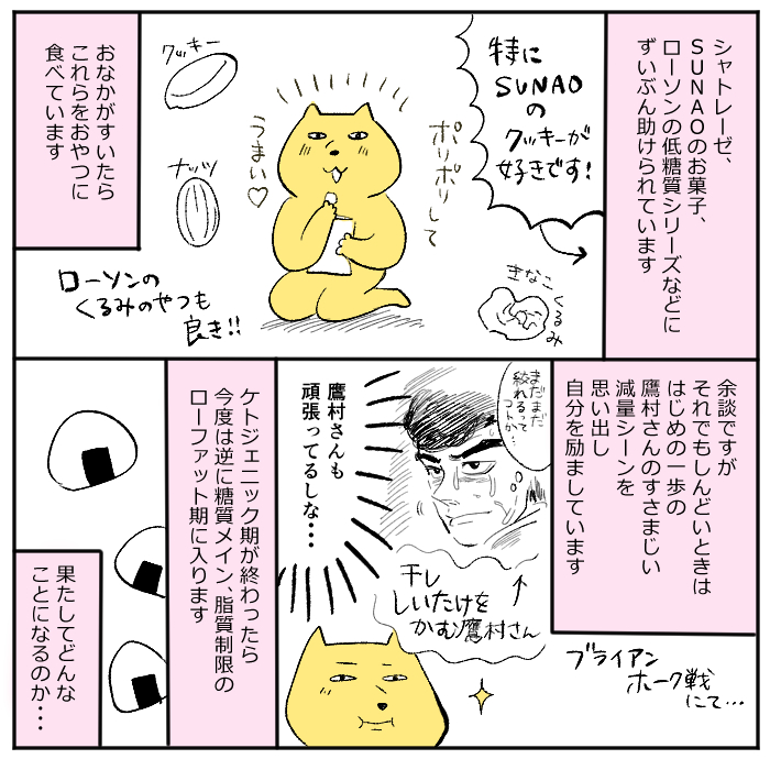 ケトジェニック生活について。おやつはSUNAOしか勝たんという感じになっております～～ 