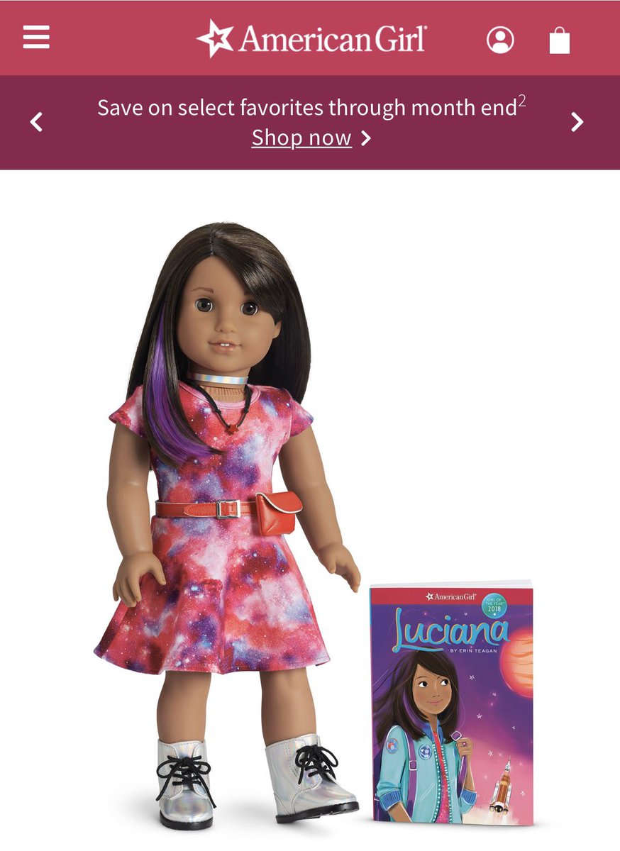 Fast forward to last night (brace yourself) but I ordered Luciana (the 2018 doll of the year from AG) for .... ME. I mean. She is an astronaut.