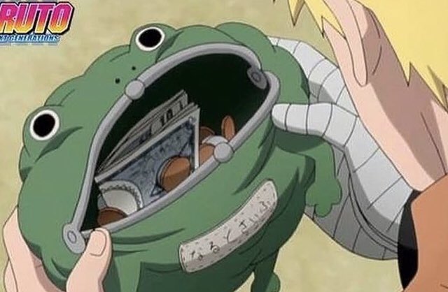 naruto frog wallet gif