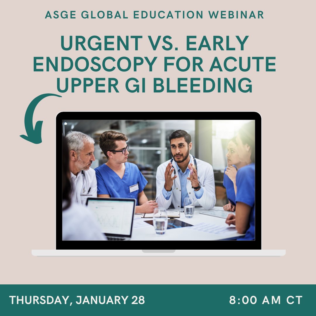 Join the ASGE Chair of International Committee, Mostafa Ibrahim, MD, FASGE, to discuss the most common presentations and causes of upper GI bleeding.  ow.ly/flD450DdJKJ #GIEndoscopy #GITwitter #gastroenterology #endoscopy