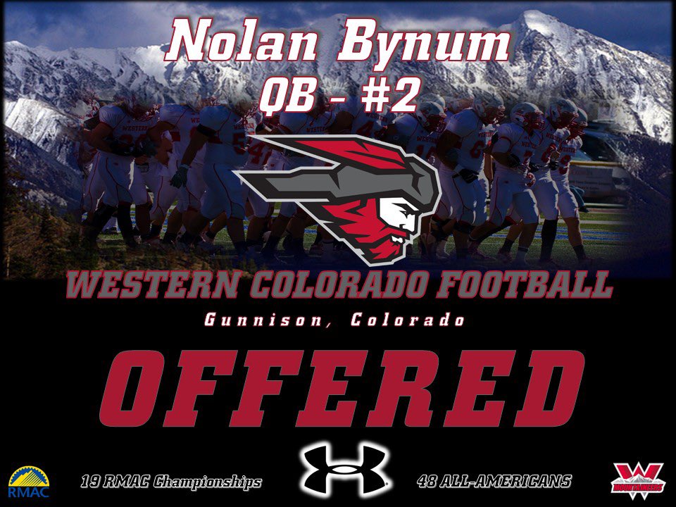 #AGTG I'm very blessed to announce that I have received a D2 offer from Western Colorado University! @Jas_Bains_12 @joemclain13 @CoachMcFadden @MountaineerFB #MountUp