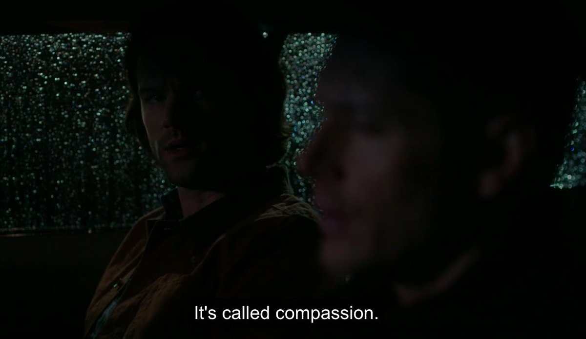 and sam being the only one to be kind and compassionate towards nick even after everything