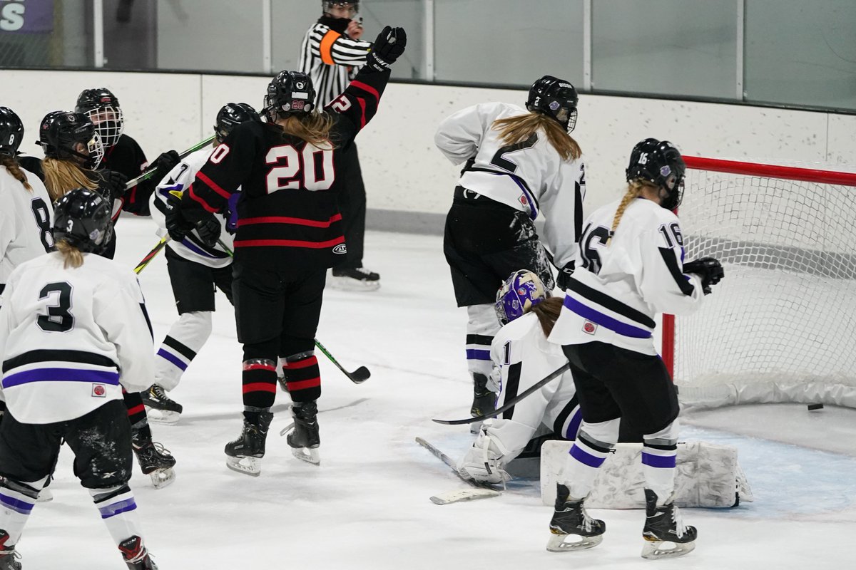 rickolson77's tweet photo. Eden Prairie beat Buffalo 6-0 tonight; Eagles goalie #30 Molly Goergen gets a shout out for her shutout. In the 3rd, #27 Dani Benson scored the Eagles 5th goal and gets a big celebratory hug from #5 Jenna Reuben. #20 Haley Schiel gets her 1st varsity goal to cap the scoring. https://t.co/JriJY0HU8B