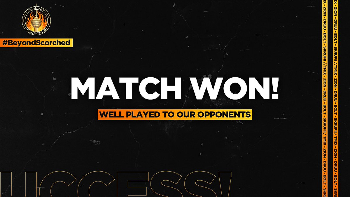 HeathensEsport's tweet photo. In the weirdest fashion, @CalgaryScorched also won their first match against #whoever in @JMAC_CCODL by default. 

It’ll be Calgary against Heathens Academy next. 

🔥-@Tmix__ 
🔥-@ZionoiZionoiZ 
🔥-@skrufii 
🔥-@_Boltt_ 
🔥-@DruuSama 

Another inter-Organization match up! https://t.co/mCE2iurd4e