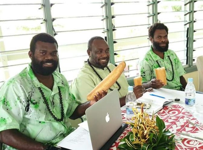 talemaot's tweet photo. DG MALFFB on the launch of Indigenous Ni-Vanuatu Agro-Industry Council (INAC) today: "INAC will address local market demand and needs of primary producers (farmers + fishers) & drive priority policy on dev of productive sectors." #INAC #NiVans #MTTCNVB #Industry #MALFFB https://t.co/RRIRlBFykU
