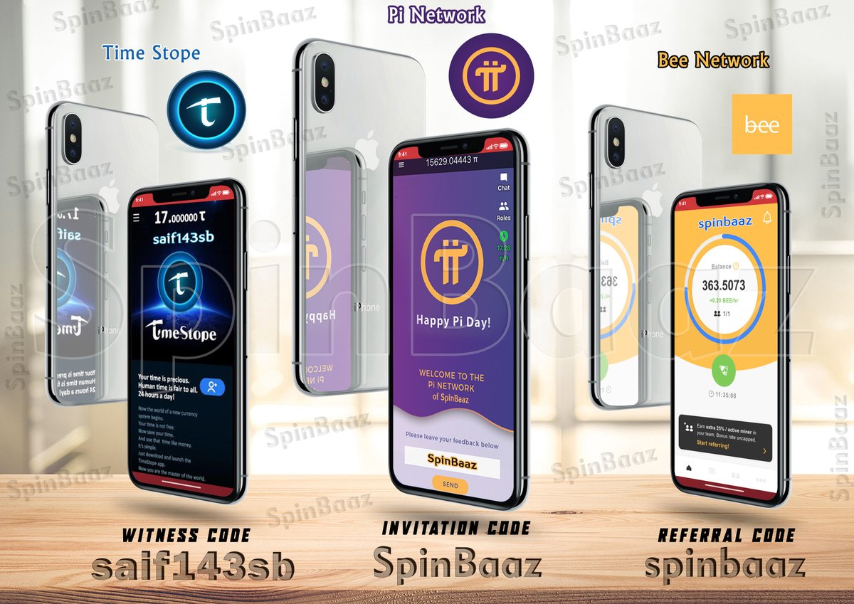 ***GOLDEN OPPORTUNITY*** --------= = = = = = =-------- Install these three cryptocurrency (Digital Currency)’s Apps & Enjoy Coins... minepi.com/SpinBaaz Invitation Code: SpinBaaz bee.com Referral Code: spinbaaz timestope.com Witness: saif143sb