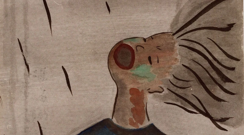 Akiko Takakura. Black, black rain. Huge drops. People with injuries and burns. The ones still living craned their faces to the sky and opened their mouths wide to catch the drops. Hot bodies, so very hot, like balls of fire－they wanted water.