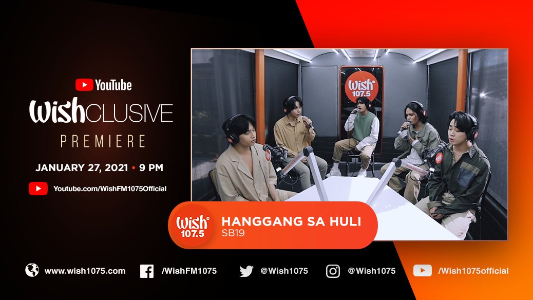 wish1075's tweet photo. #WishMusicAwards' Group of the Year @SB19Official delivers a heart-rending Wish Bus performance of "Hanggang Sa Huli" in our newest Wishclusive! This video hits our YouTube channel at 9 p.m. PHT! https://t.co/hafmiHX5Oc