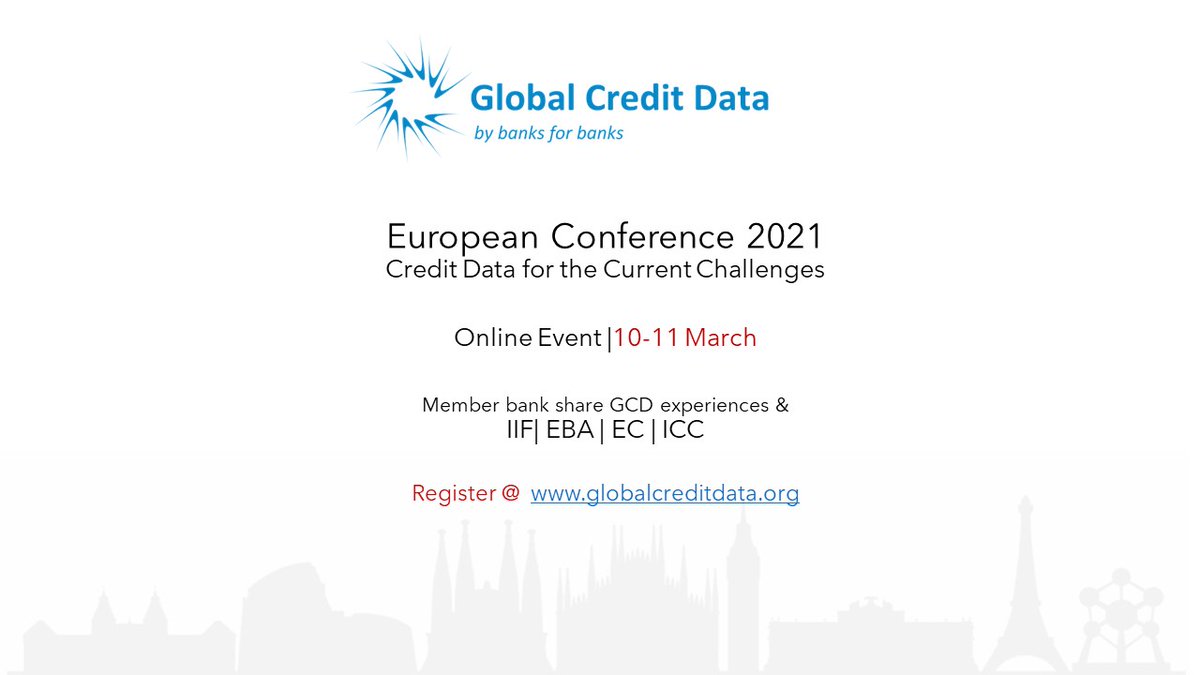 Join your peers in this online event. It does not matter where
in the world you are located, the GCD conference is only a click away. Register Today! globalcreditdata.org/events/registe…