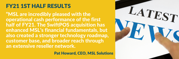 msl_solutions's tweet photo. JUST IN: MSL 1H FY21 Business Update. MSL achieves operational cashflow of $2.404M, a positive turn around of more than $5.5M from the corresponding period in 1H FY20. Read the full ASX release: https://t.co/TyidPcCqFd https://t.co/0lCLnseyrN