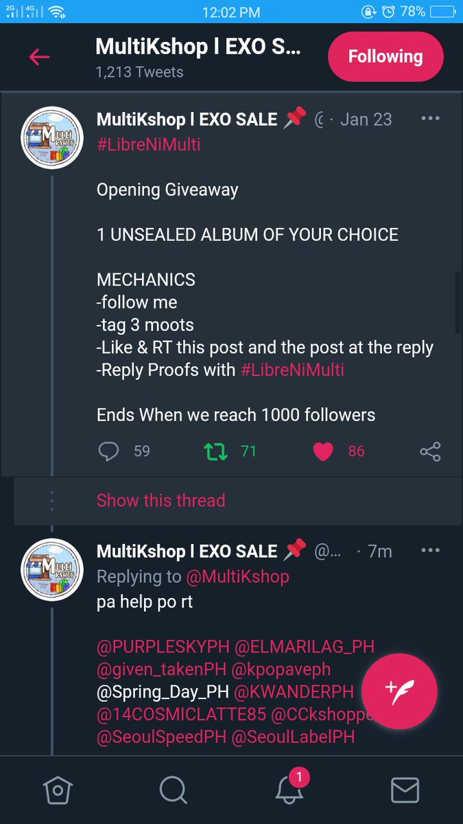 k_hundred_rene's tweet photo. @MultiKshop #LibreNiMulti @zhe_knee @nicotine_88 @myminseokie 
Delight kihno please THANKYOU FOR THE GA! https://t.co/Kyxk7PnKdA