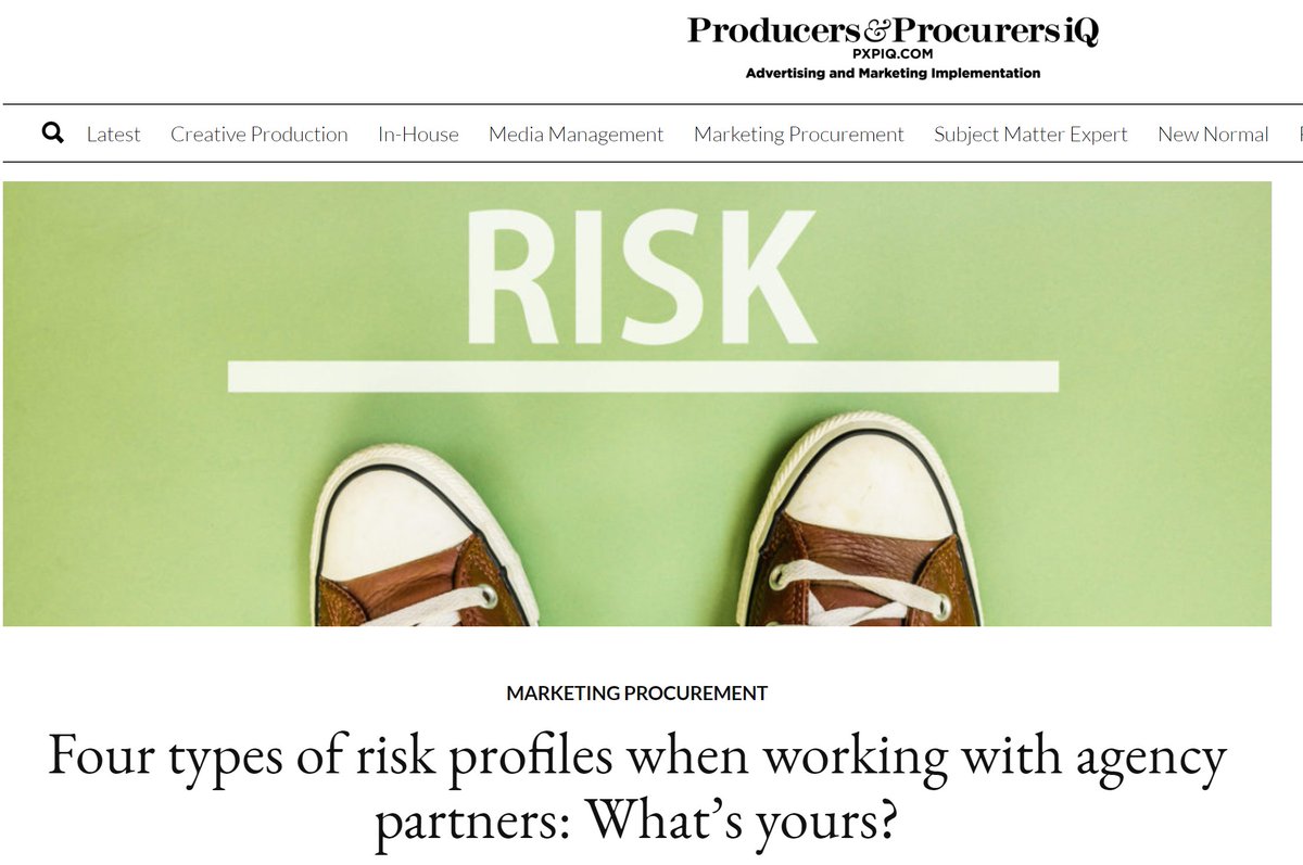 agencymania's tweet photo. https://t.co/PbplmS9ggh 

The public is feeling more risk than usual these days. The concept of risk profiles can also be applied to how brands work with agencies. See the risk levels #advertisers take on &amp; how it influences #performance from their #agency #partnerships. @pxp_iq https://t.co/6tW9RP5hwM