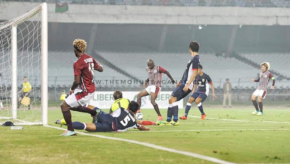 Mohun_Bagan's tweet photo. #OnThisDay in 2016, Mohun Bagan became the first Indian team to win a match in @TheAFCCL after defeating Tampines Rovers (Singapore) 3-1 in qualifiers thanks to goals from @jejefanai, @CornellG13 &amp; Katsumi Yusa. Golden team, golden memories.

#JoyMohunBagan 
#IndianFootball https://t.co/6ncNt29Dcq