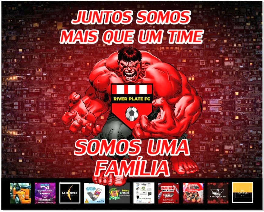 rcarvalhooooo's tweet photo. #ContraTudoEcontraTodos⚫⚪🔴
#RiverPlateFc #MorroDaMina #JuntosSomosUmaFamilia🏟🚩
#APOIO #FeijãoLanches #PcjProducões #DiguinhoDoCorte #4_AInstalações #LGpeças #ErickBarbearia #RodrigoDiesel #EliteCell #CaveOndas #SrPastel https://t.co/odgMoPBFpd