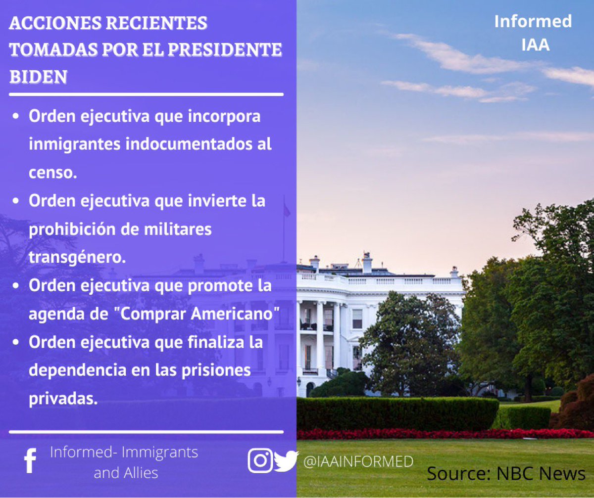 IaaInformed's tweet photo. These are Biden's actions as president so far! We are seeing some changes, people! 

For more information, here is the source: 
https://t.co/RlNop1k7rT

¡Estas son las acciones de Biden como presidente hasta ahora! ¡Estamos viendo cambios! https://t.co/GJ8XlfW0di