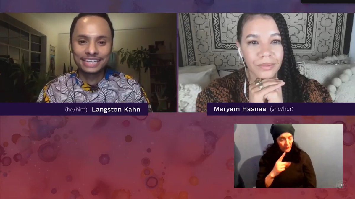 ciispubprograms's tweet photo. We just finished our live online conversation with @LangstonKahn and @Maryamhasnaa, which you can watch anytime on our YouTube Channel: https://t.co/wy6kp3B14T. Don’t forget to subscribe so you never miss a video! https://t.co/8hfzqC4xkM