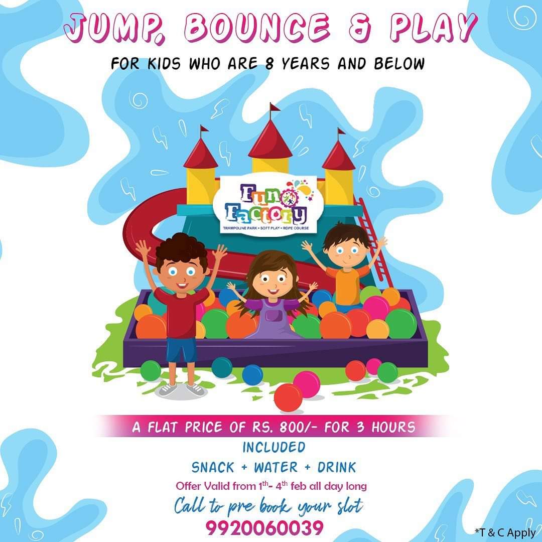 FunOFactory's tweet image. Plan your play date at FOF!
.
#playdate #kids #trampoline #offers #discounts #play #softplay #ballpool #friends #ropecourse #rcitymallghatkopar  #indoreplayarea #funofactory