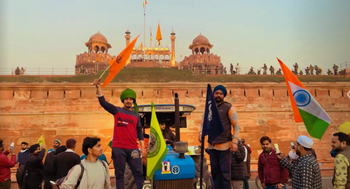 Finally, here it is.

One of the tractors, which reached the Red Fort on Republic Day, had photo of Khalistani terrorist Jarnail Singh Bhindranwale on it.

(Source of Photos: <a href="/satanicvers/">S A N A T A N I</a> )