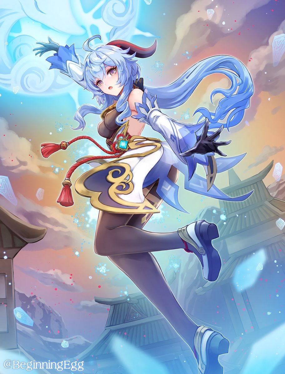 つよつよ甘雨ちゃん描きました 降衆天華キレイね 原神 原神イラスト G 猫囃子 イラストレーター 原神コンテンツクリエイターのイラスト