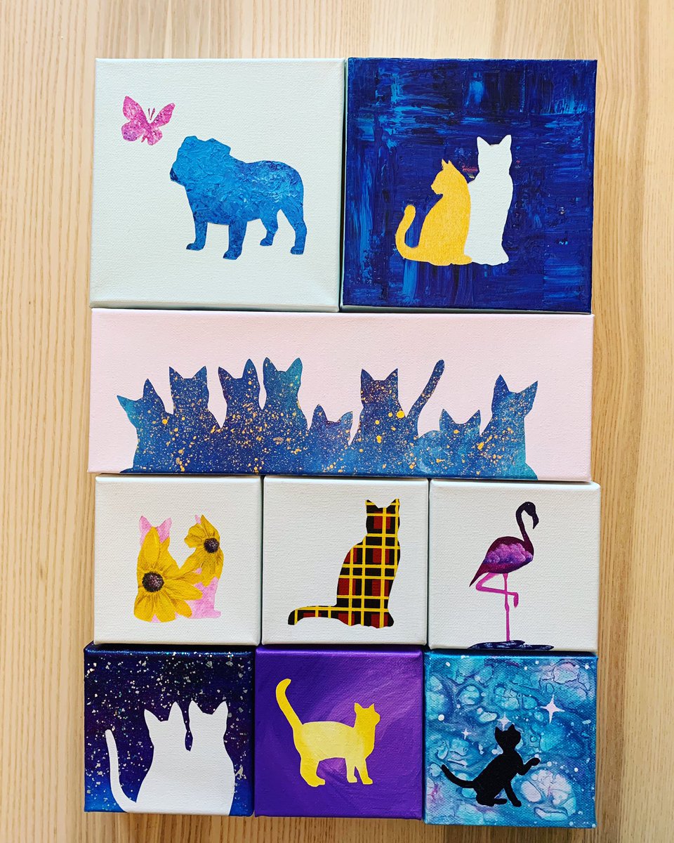 Limited quantities of cute canvas arts (acrylic paint) at our online shop. They are handmade by our local artist @acrylicjungle , Jenelle paints using bright colours and simple animal silhouettes with the intention to bring a happy, peaceful moment to the viewers of her work!