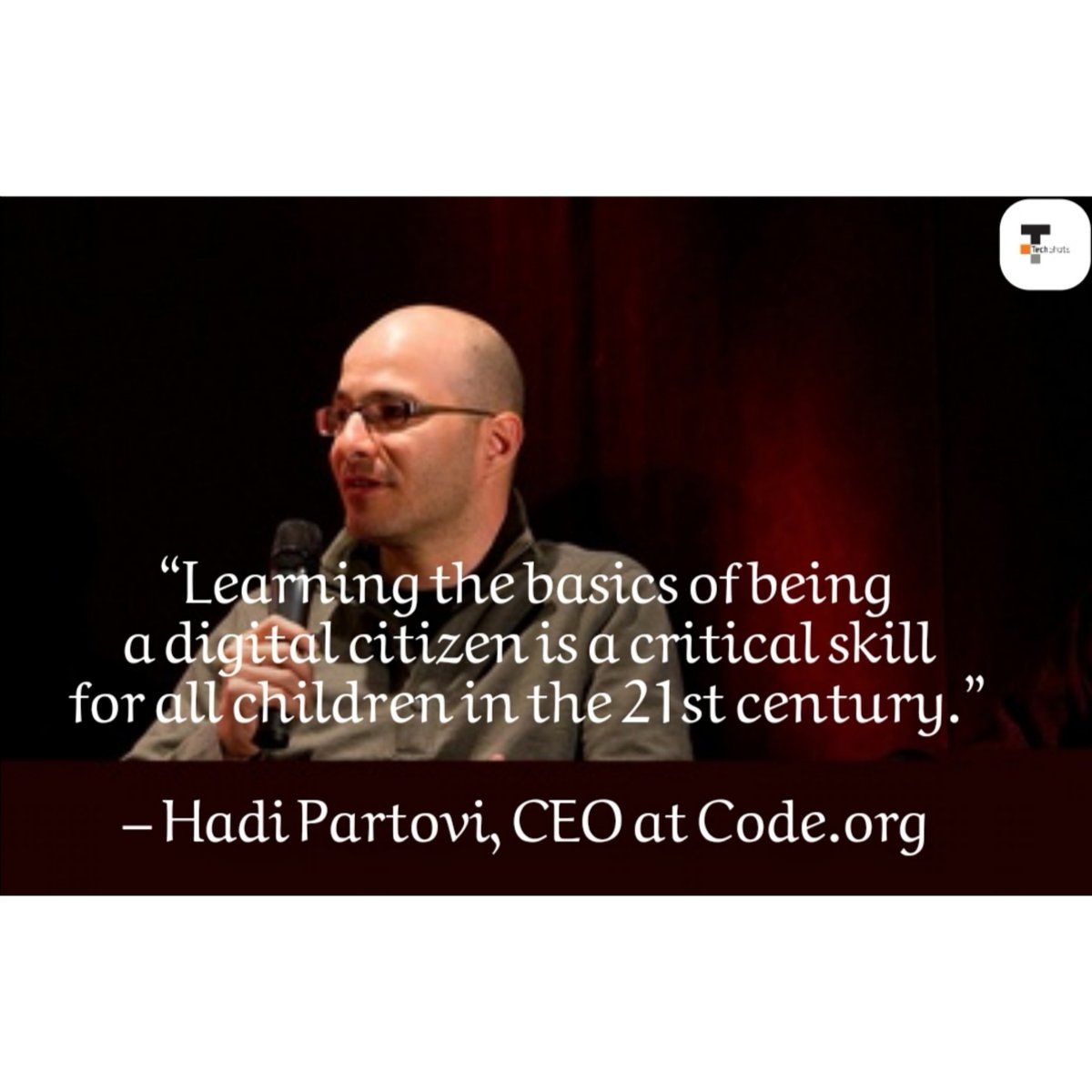 techshotsapp's tweet image. “Learning the basics of being a digital citizen is a critical skill for all children in the 21st century.”
– Hadi Partovi, CEO at Code.org

#hadipartovi #techshots #wednesdaymotivation