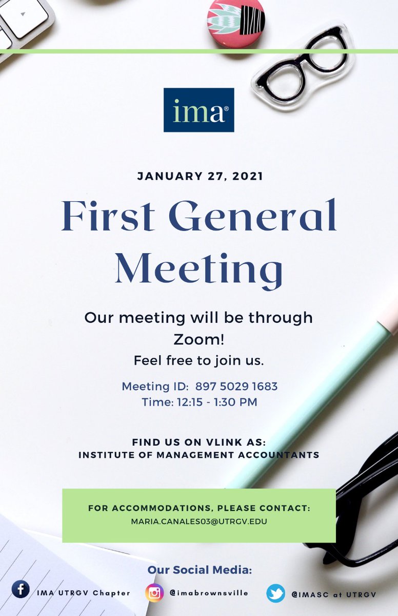 Hello Vaqueros! 🤠 We're excited to have our first general meeting of the Spring 21 semester. We'll be giving you valuable information about upcoming events! We hope to see you there. 👨🏽‍💻✌🏽👩🏽‍💻