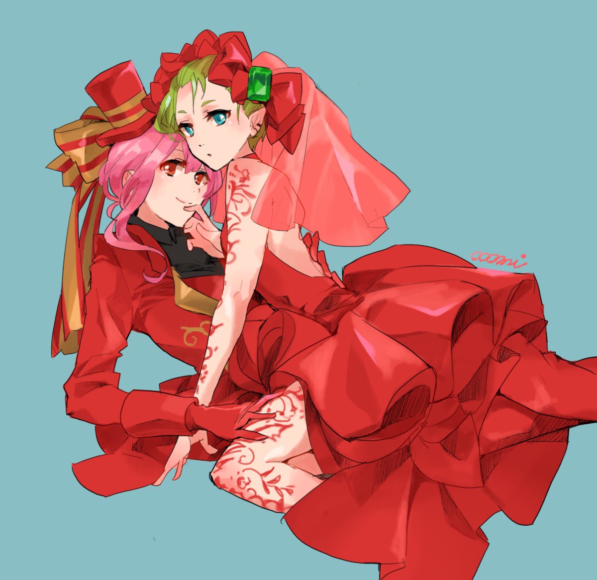 00omi's tweet photo. マキレイマキ結婚おめでと〜〜〜(マクロスΔ) https://t.co/JHytHEaB8N