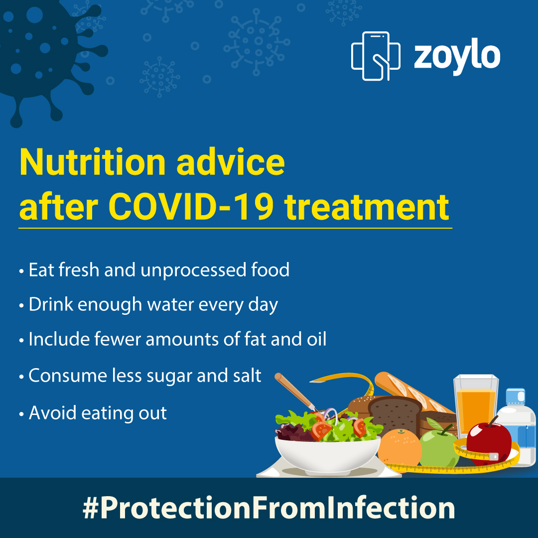 ZoyloDigiHealth's tweet photo. Sustained recovery from #COVIDー19 requires adequate care along with lifestyle and dietary changes. Here are a few tips to help you out.

#COVID19 #postcovid #coronavirus #diet #dietitian #healthtips #protectionfrominfection https://t.co/OfI0Kre3Fj