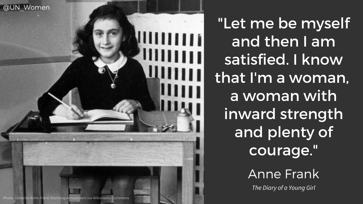 "How wonderful it is that nobody need wait a single moment before starting to improve the world." -- Anne Frank.

On #HolocaustRemembranceDay, let's echo her words and act against discrimination.