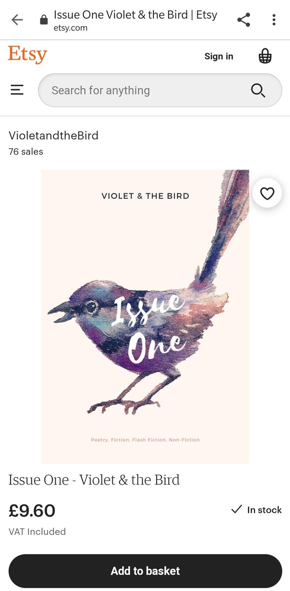 Hi litmag Twitter, please don't send your work to @ViolettheBird1 . They accepted my submission and with no further explanation or formalities published their ebook with my work in it. When I probed further they simply sent me an Etsy link so I can BUY my own work. PLEASE AMPLIFY
