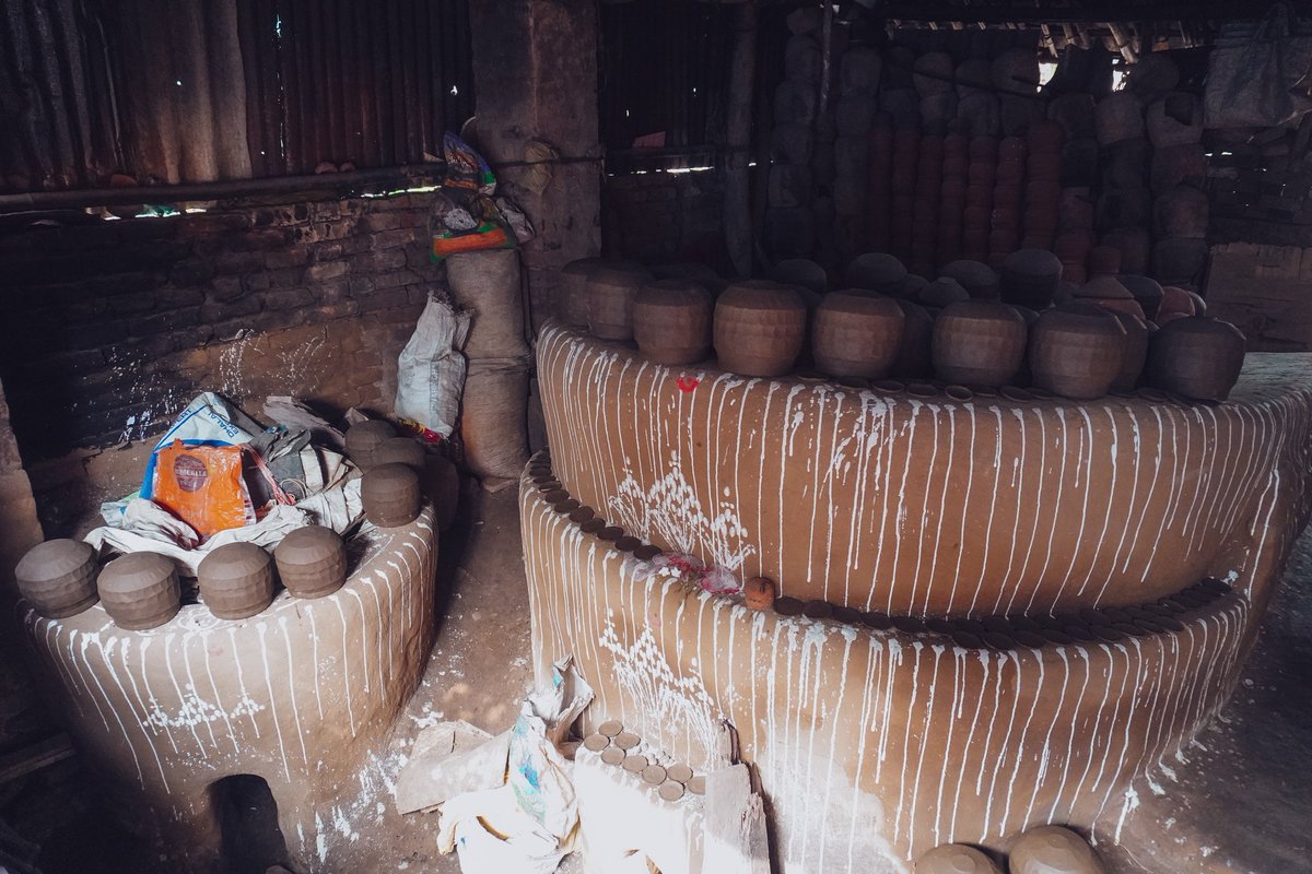 But with Covid last year and the temple being shut,their business went for toss and all the wares made were just stored,baking ovens shut and the clay all dried up.