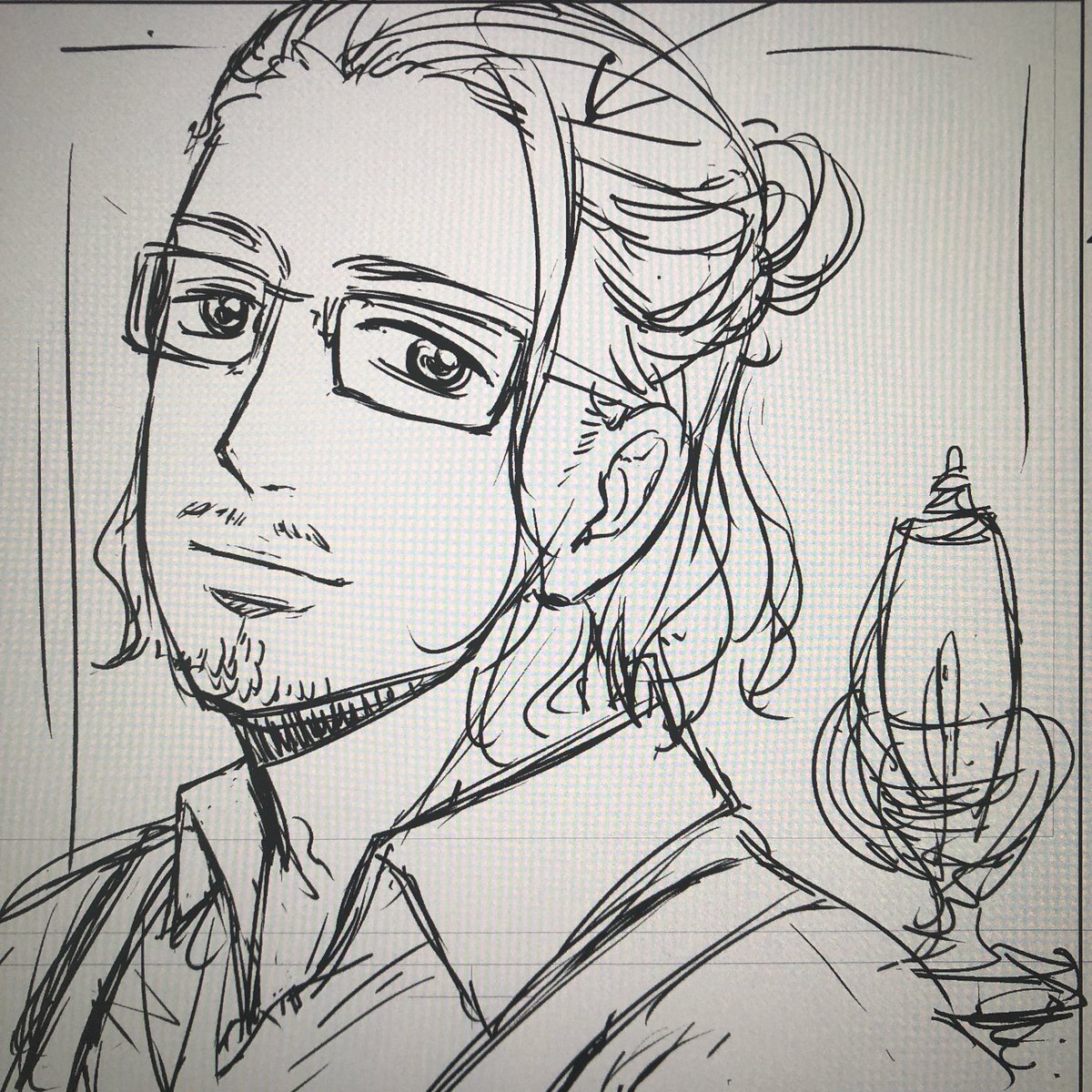 ご依頼いただいたカラーイラストの制作を昨日から始めました。「渋カッコいい系の遊び心のあるオジサン」リクエストなので、めちゃくちゃ楽しんで描いてます。イケオジっていいよね、イケオジ。

制作過程をSNSに載せる許可もいただいたので、ちょこちょこ載せていこうと思います。

#IRIAM #制作過程 