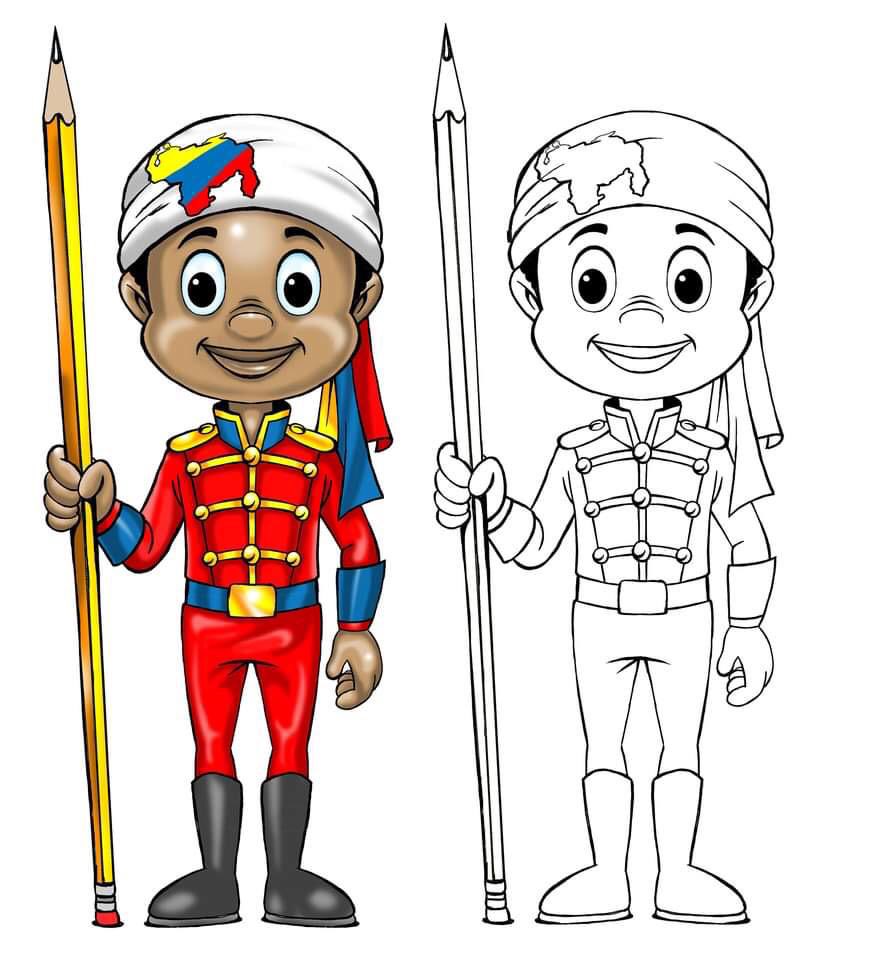 VillegasPoljak's tweet photo. Imprime y dásela a tu niño o niña para que Negrito Primero venga a decir “presente” porque está vivo.
¡Vamos a colorear el bicentenario de Batalla de Carabobo!
Dibujo de @omarcruzarte para garantizar la memoria histórica.
¡Todas las artes por #Carabobo200!
#FelizMiércoles
#27Ene https://t.co/b5cYUyOEiv