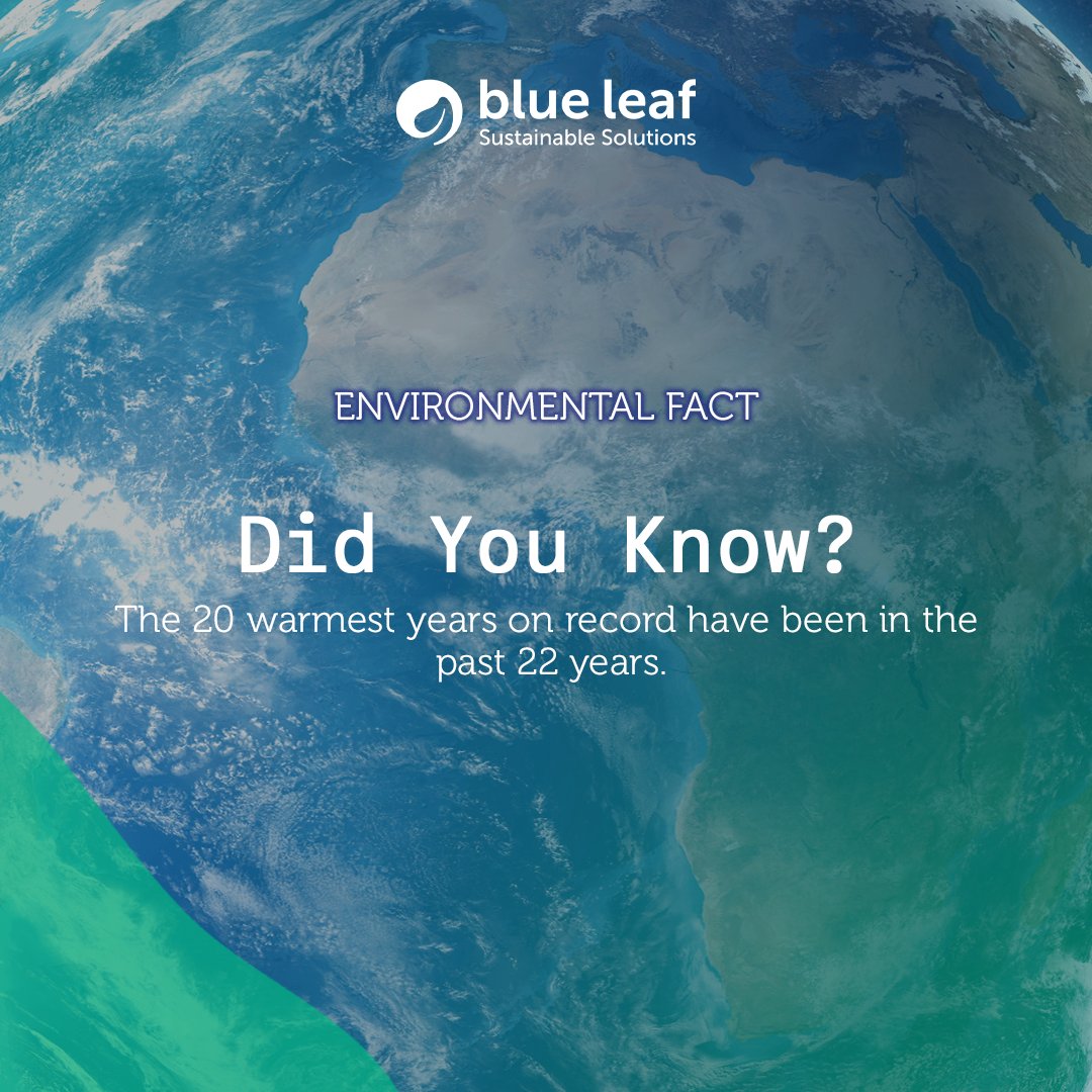 BlueLeafTeam's tweet photo. 𝗗𝗶𝗱 𝗬𝗼𝘂 𝗞𝗻𝗼𝘄…? 🤔💬

The 20 warmest years on record have been in the past 22 years. 

With the right lifestyle choices, you can contribute to the act of saving our planet. 🌍

Learn more about our sustainable print solutions here: 

https://t.co/swx4Bns0Ic

#OurPlanet https://t.co/hw7zGCYUHI