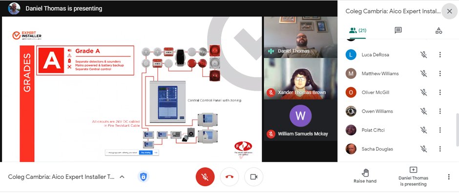 The second <a href="/Aico_Limited/">Aico</a> training session of the week for @colegcambria learners #apprenticeships #CPD #blendedlearning 👍💡