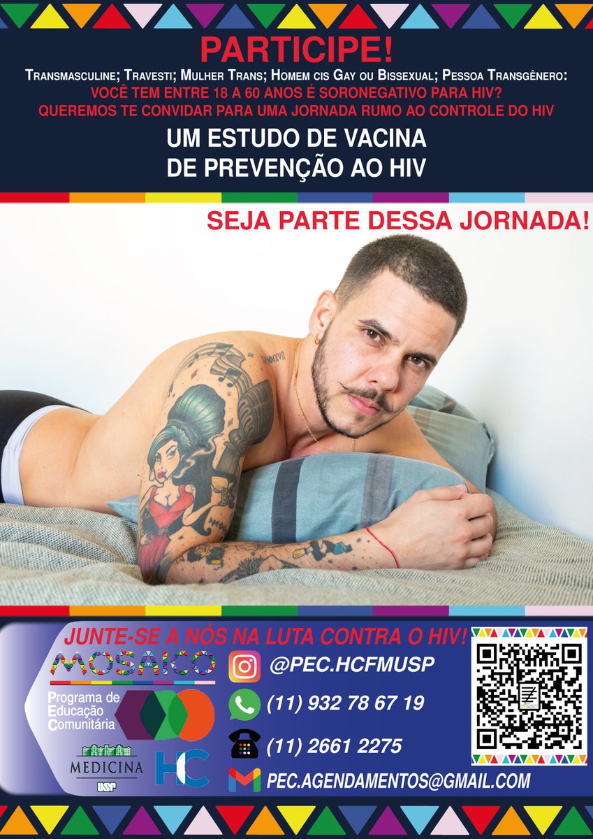 pecnasredes's tweet photo. Vacina preventiva ao HIV. Seja parte dessa jornada!
https://t.co/P3XOsDWKeW
#VacinaHIV; #Mosaico; #Aids; #SejaParte; https://t.co/9HjXnfpTbV