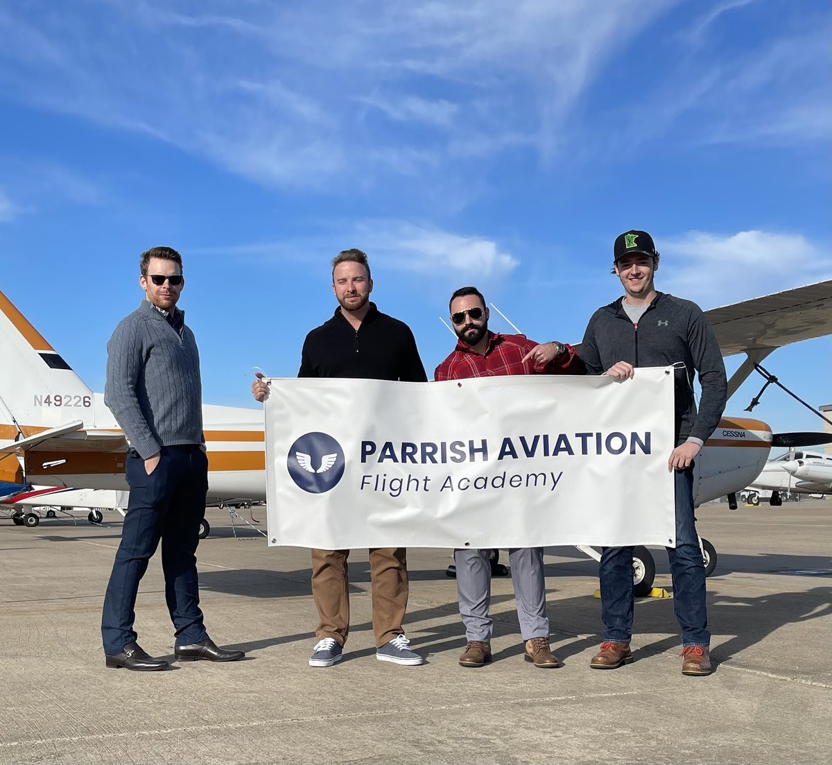 FlightParrish's tweet photo. CFI School in February has a few spots left! Dm us “CFI” to get more info. #flightschool #pilot #parrishaviation #aviation #commercialpilot #avgeek #teamforeflight #northtexasaviators #FlyWithUs #pilotsoftwitter #studentpilot https://t.co/A8jqJVY0eU