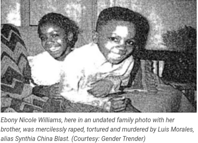 Also? The inmate was openly anti black. Both targeted 13 yr old Ebony Williams not only bcs of their disgusting sick desires but bcs she was a black girl.She survived their rape when they saw she survived they stabbed her repeatedly then broke her neck.