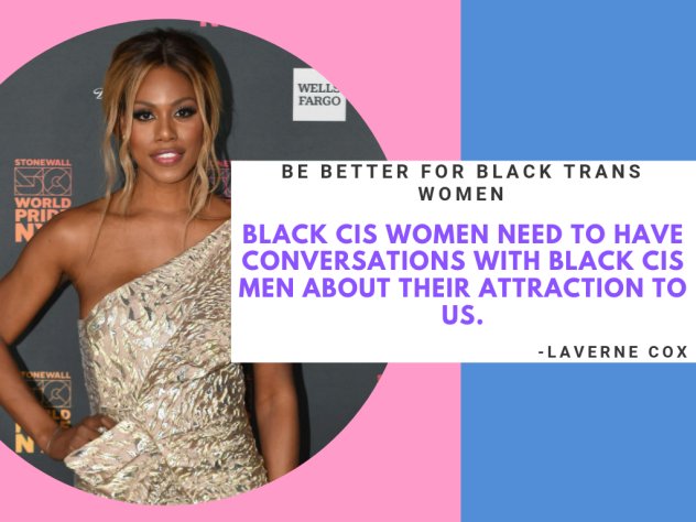 So Laverne is out here demanding the emotional, physical and sexual labour of BW to "fix" these transphobic men.Insists that we owe it To him and the rest of his gender entourage to encourage these men to have sex with them.All while defending someone who hurt a black girl