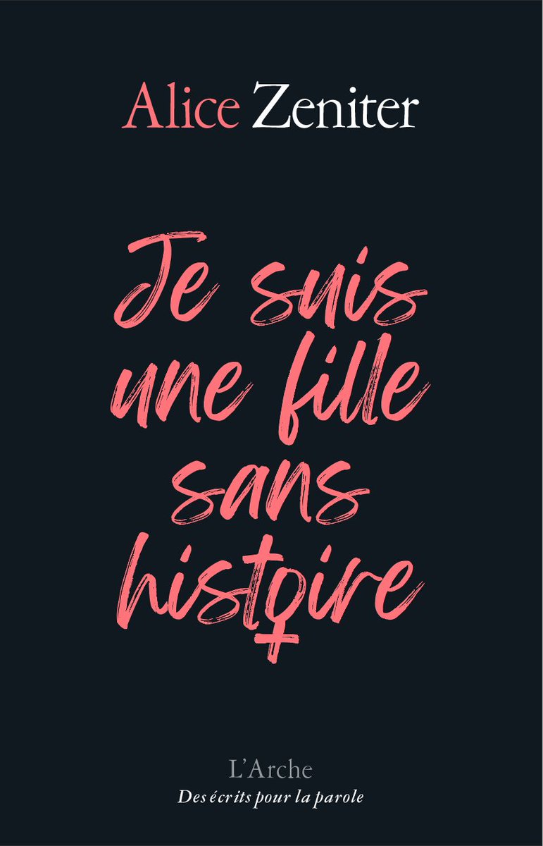 LArcheEditeur's tweet image. Le nouveau livre de @AliceZeniter est à paraître à L'Arche💥
Quelle place est accordée aux personnages féminins et à la représentation de leur corps ? L'autrice nous raconte avec humour et lucidité les rouages de la fabrique des histoires et le pouvoir de la fiction.