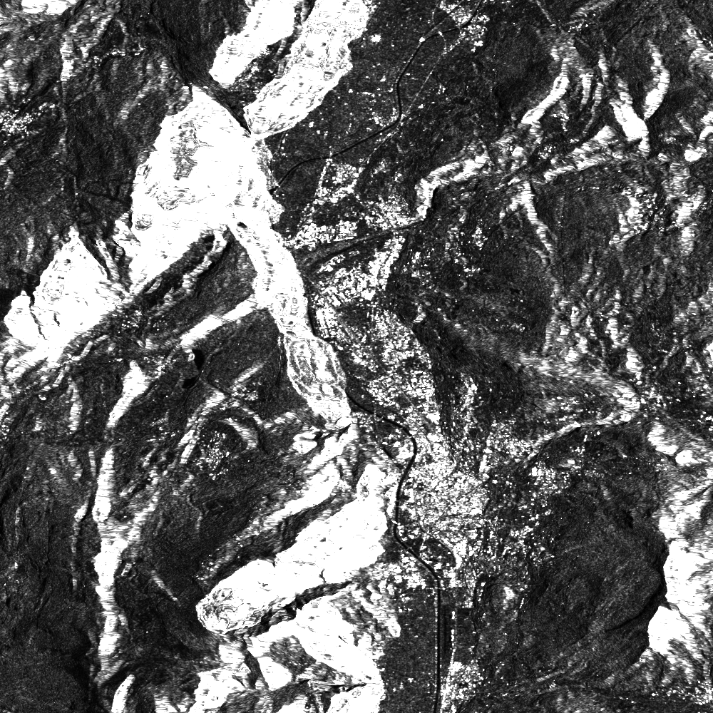 sentinel_hub's tweet photo. 🔴New feature for all SAR-enthusiasts. 
We have added Radiometric Terrain Correction option. In combination with orthorectification and backscatter coefficient processing it is therefore possible to get #CARD4L SAR product.
Example without RTC (left) and with (right). https://t.co/Dj3f5Gnrx5